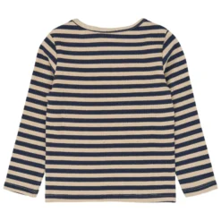 Ripp-Langarmshirt dunkelblau gestreift 80