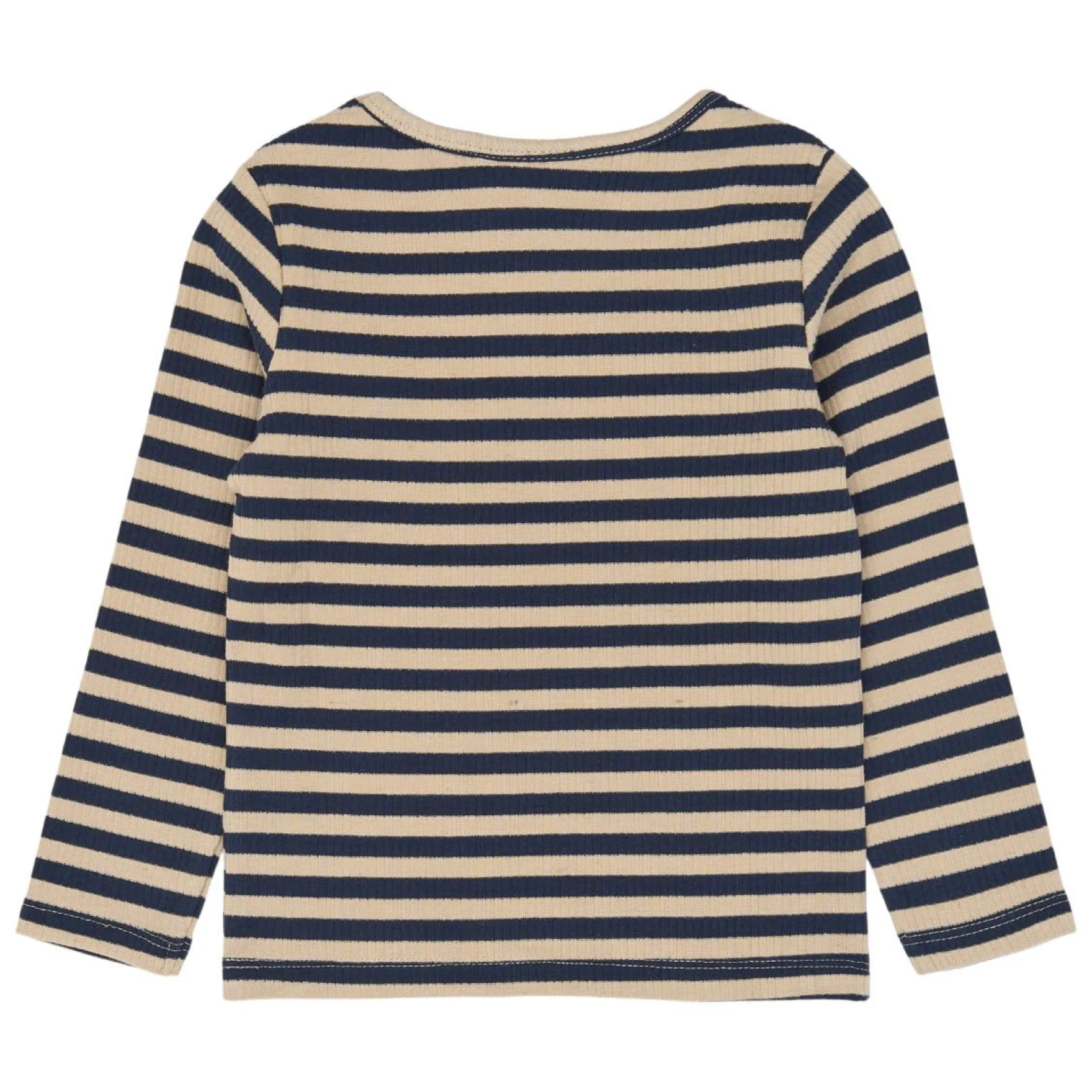 Ripp-Langarmshirt dunkelblau gestreift 80