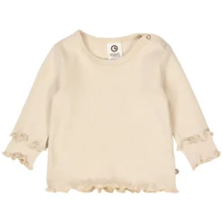 Ripp-Langarmshirt gerüscht oak 86