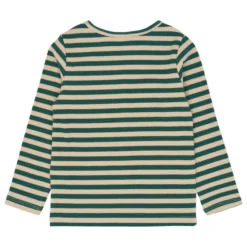 Ripp-Langarmshirt grün gestreift 92