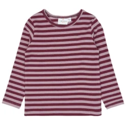 Ripp-Langarmshirt mauve gestreift 98