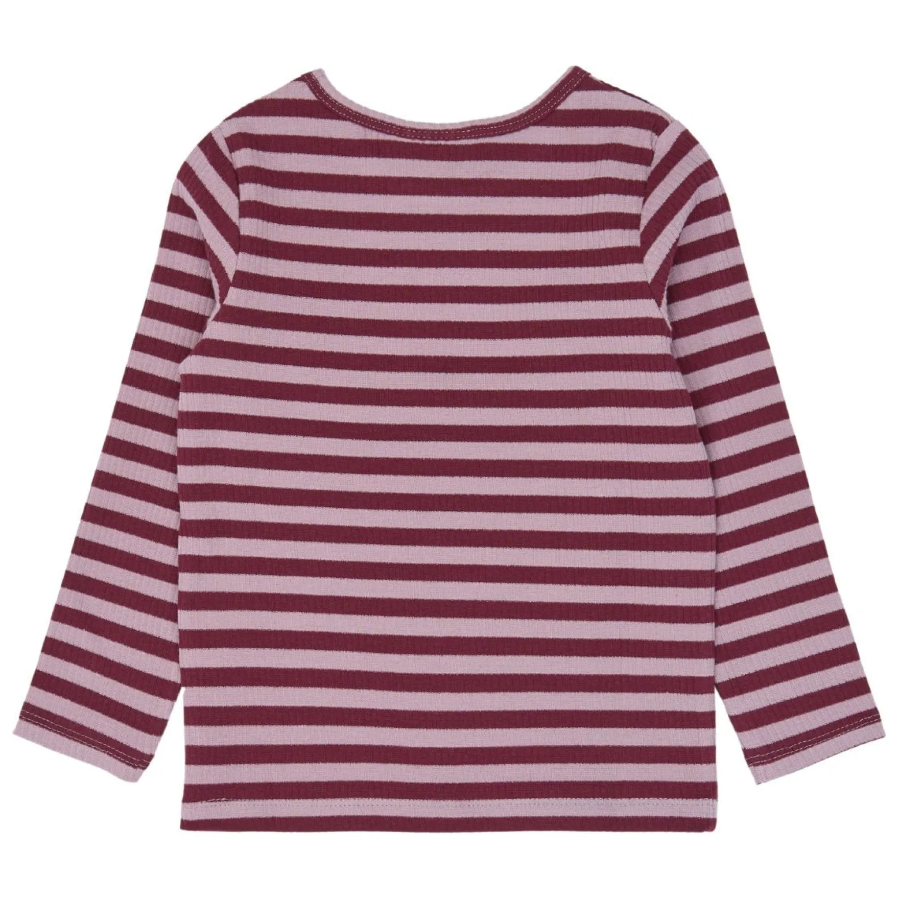 Ripp-Langarmshirt mauve gestreift 98