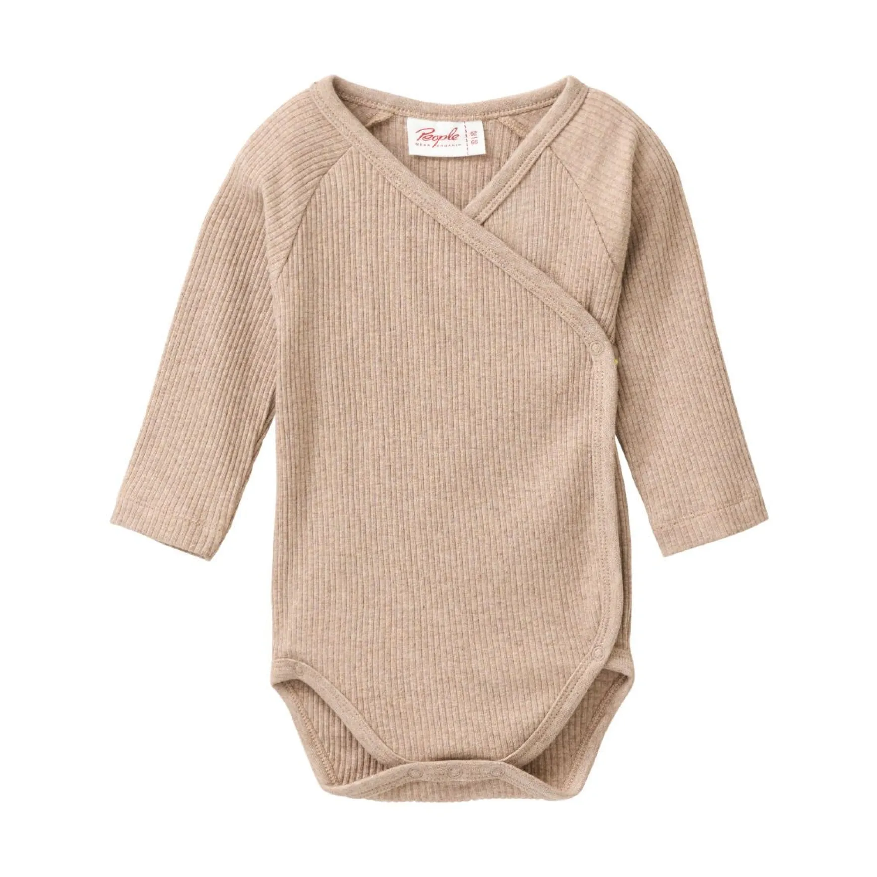 Ripp-Wickelbody dunkelsand mélange 74/80