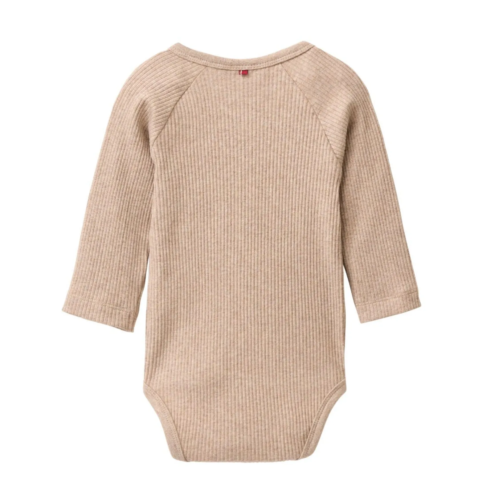 Ripp-Wickelbody dunkelsand mélange 74/80