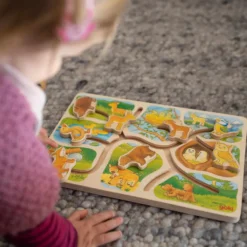 Schiebepuzzle - Wer gehört zu wem? 8 Teile