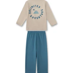 Schlafanzug "Adventure" beige-steelblue 92