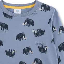 Schlafanzug lang "Mammut" blau 104