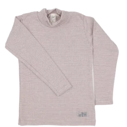 Schlafanzug Wolle Seide Ringel mauve 98