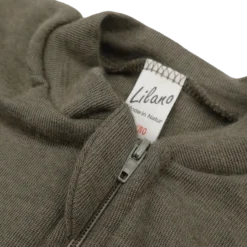 Schlafsack Wolle Seide mit Bein khaki 74/80