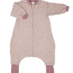 Schlafsack Wollfrottee mit Bein mauve 74/80