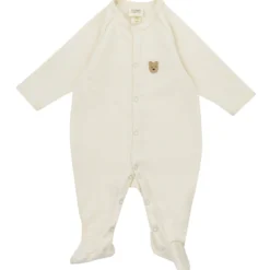 Schlafstrampler Bär ecru 56/62