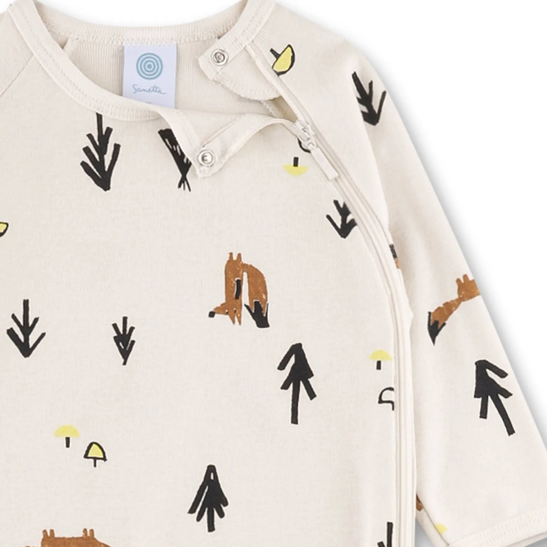 Schlafstrampler "Fuchs" beige 50