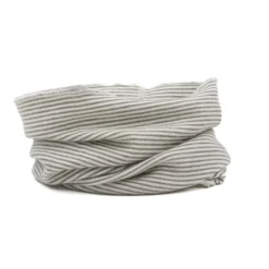 Schlauchschal Wolle Seide Ringel khaki 1