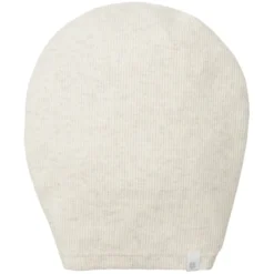 Schleifen-Beanie "Ripp" natur melange 0M-3M