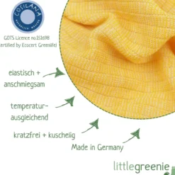 Schlupfhemd Baumwolle Wolle Seide gelb 98/104