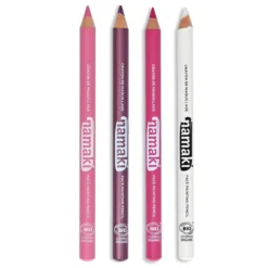 4 Schminkstifte Violett - Fuchsia - Rosa - Weiß