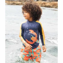Schwimmshirt dunkelblau "Lobster" UPF 50+ 86/92