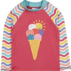 Schwimmshirt "Icecream" himbeerrot UPF 50+ 104