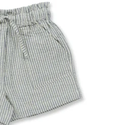 Seersucker-Shorts blaugrau gestreift 116