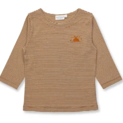 Shirt 3/4-Arm haselnuss-natur gestreift 92