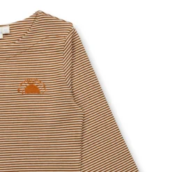 Shirt 3/4-Arm haselnuss-natur gestreift 92