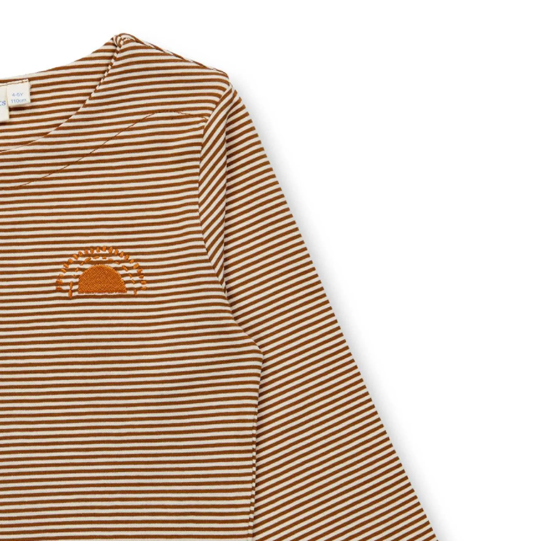 Shirt 3/4-Arm haselnuss-natur gestreift 92
