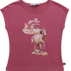 Shirt "Pferd" dunkelrosa 86/92