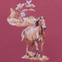 Shirt "Pferd" dunkelrosa 86/92