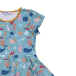 Skaterkleid "Meerestiere" hellblau 86/92