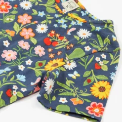 Skaterkleid "Sommerblumen" dunkelblau 110