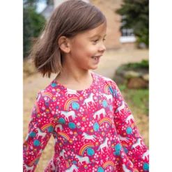 Skater-Kleid "Wildpferde" pink 98
