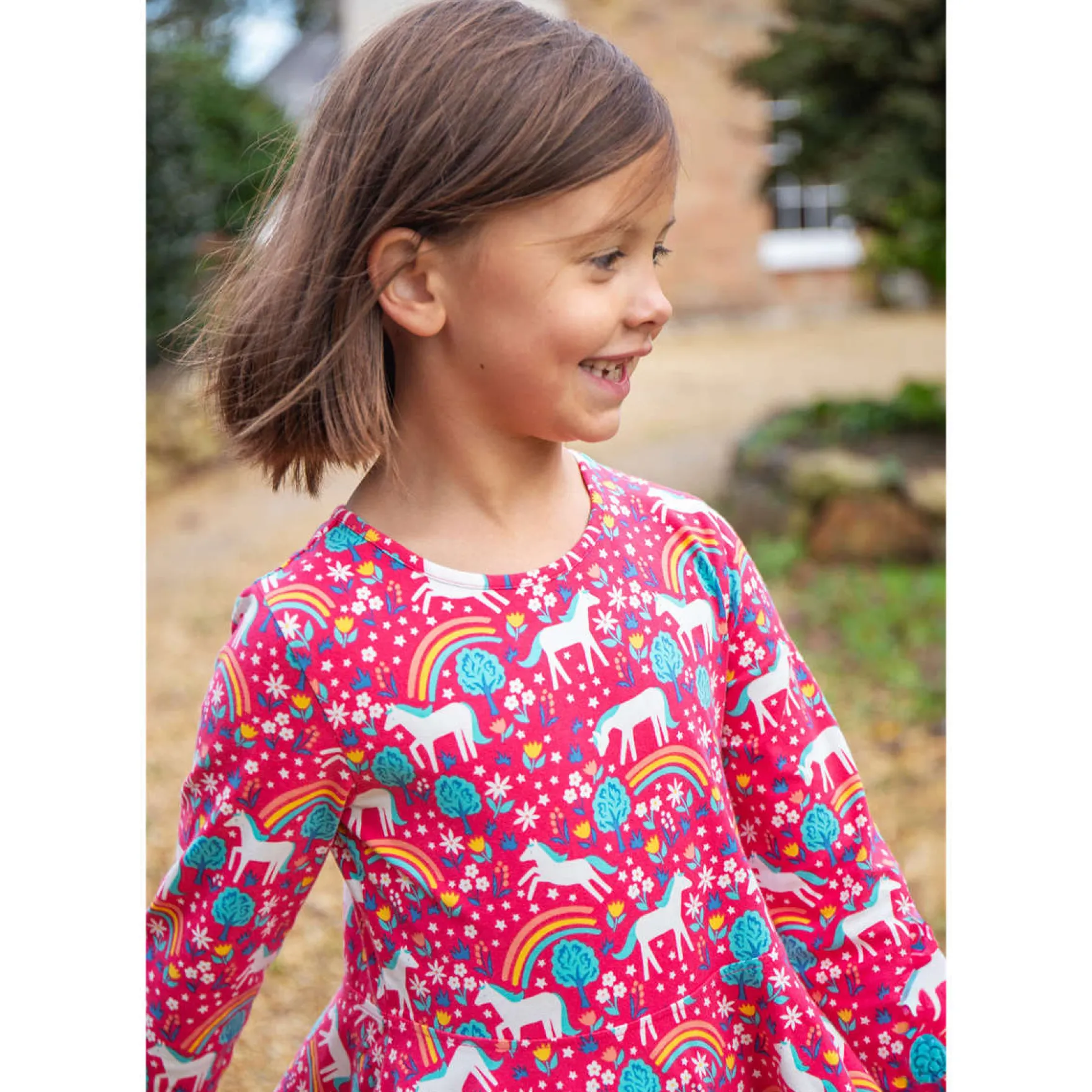 Skater-Kleid "Wildpferde" pink 98