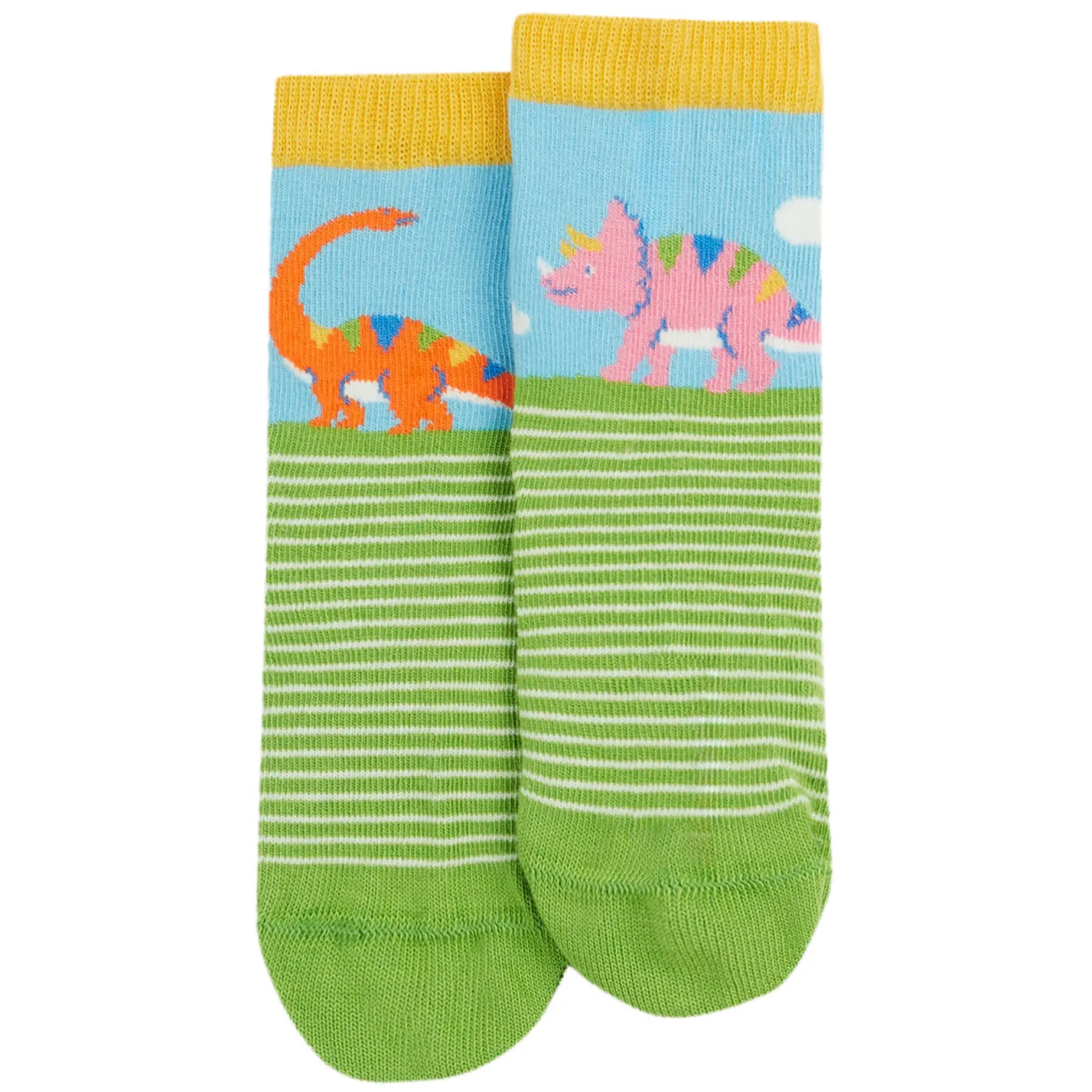 Socken 3er-Pack "Dinosaurier" blau-grün 15-18