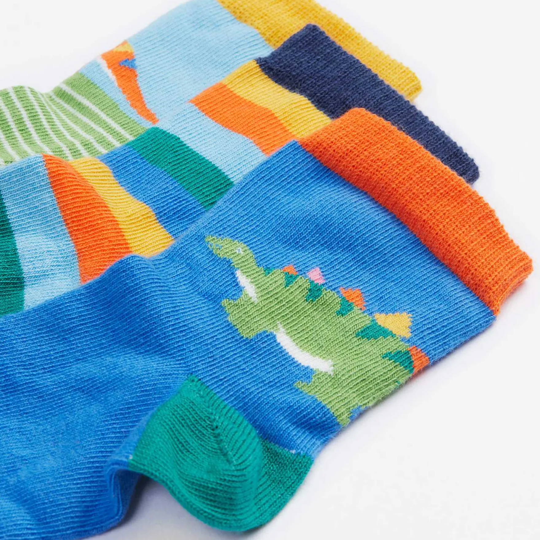 Socken 3er-Pack "Dinosaurier" blau-grün 15-18