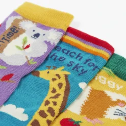 Socken 3er-Pack "Zootiere" bunt 23-26