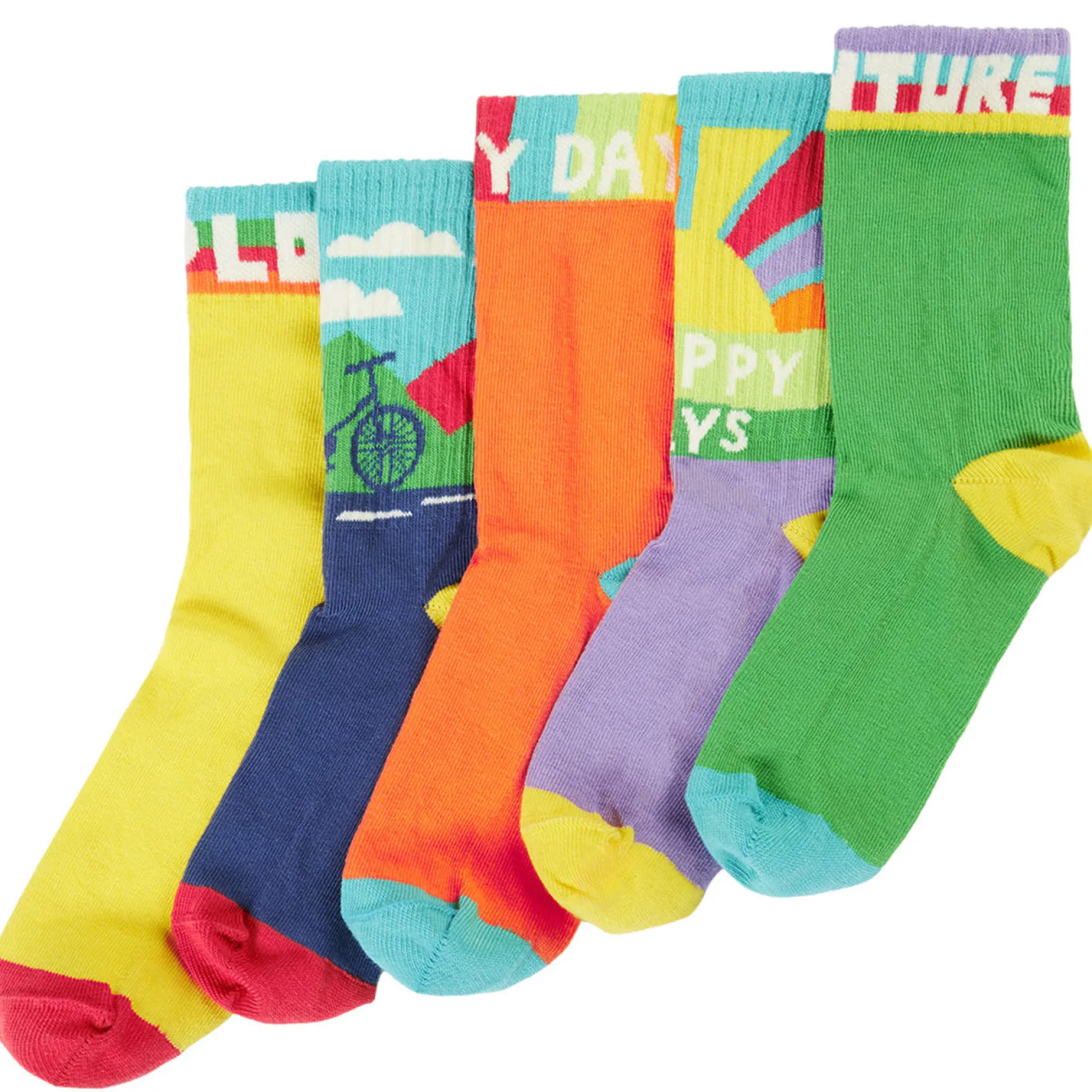 Socken 5er-Set "Adventure" bunt 27-30