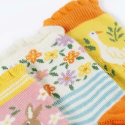 Socken 3er-Set mit Rüsche 