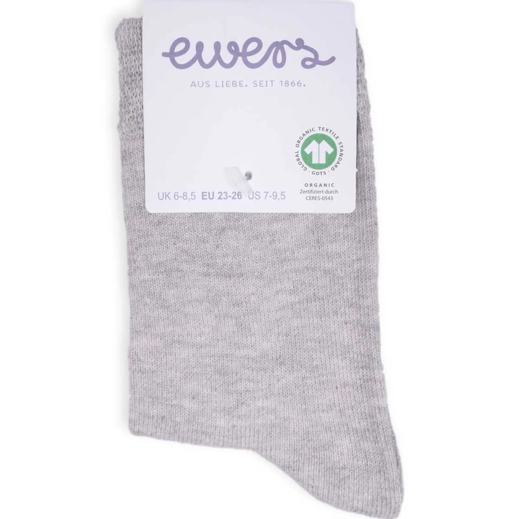 Socken grau uni 18-19