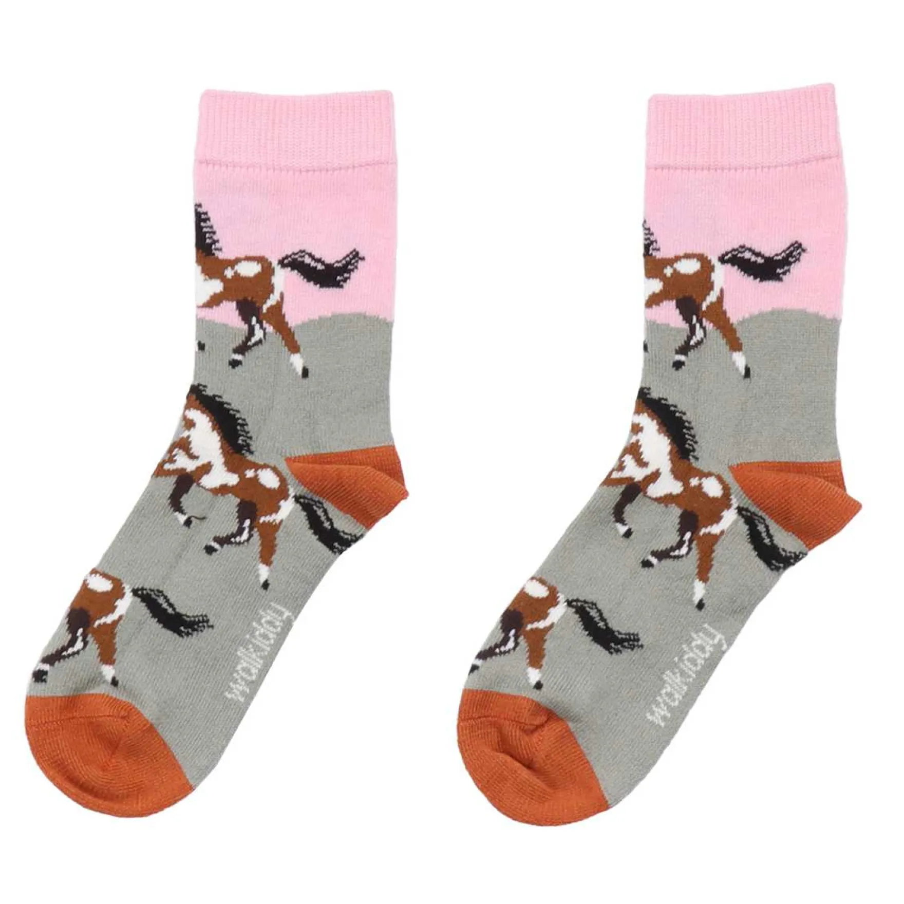 Socken "Pferde" 2er-Set rosa 22-24