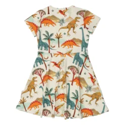 Sommerkleid "Dinosaurier-Welt" natur-bunt 116