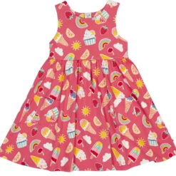 Sommerkleid "Icecream" himbeerrot 104