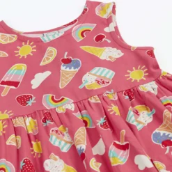 Sommerkleid "Icecream" himbeerrot 104
