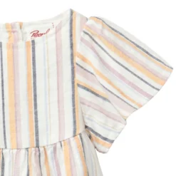 Sommerkleid mit Flügelarm bunt gestreift 86/92