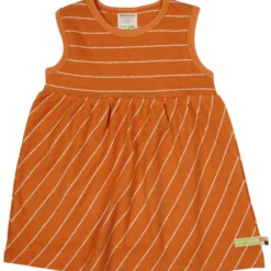 Sommerkleid mit Leinen gestreift carrot 74/80