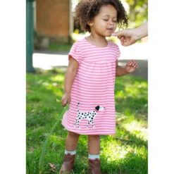 Sommerkleid pink "Dalmatiner" 80/86