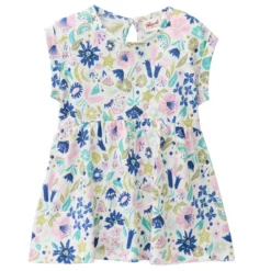 Sommerkleid "Tropical" rosa-blau 62/68