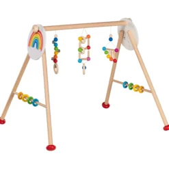 Spieltrapez Holz "Regenbogen" bunt