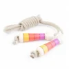 Springseil mit handgedrehten Griffen bunt brombeere