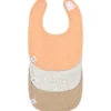 Spucklätzchen 3er Set apricot-beige