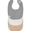 Spucklätzchen 3er Set grau-beige